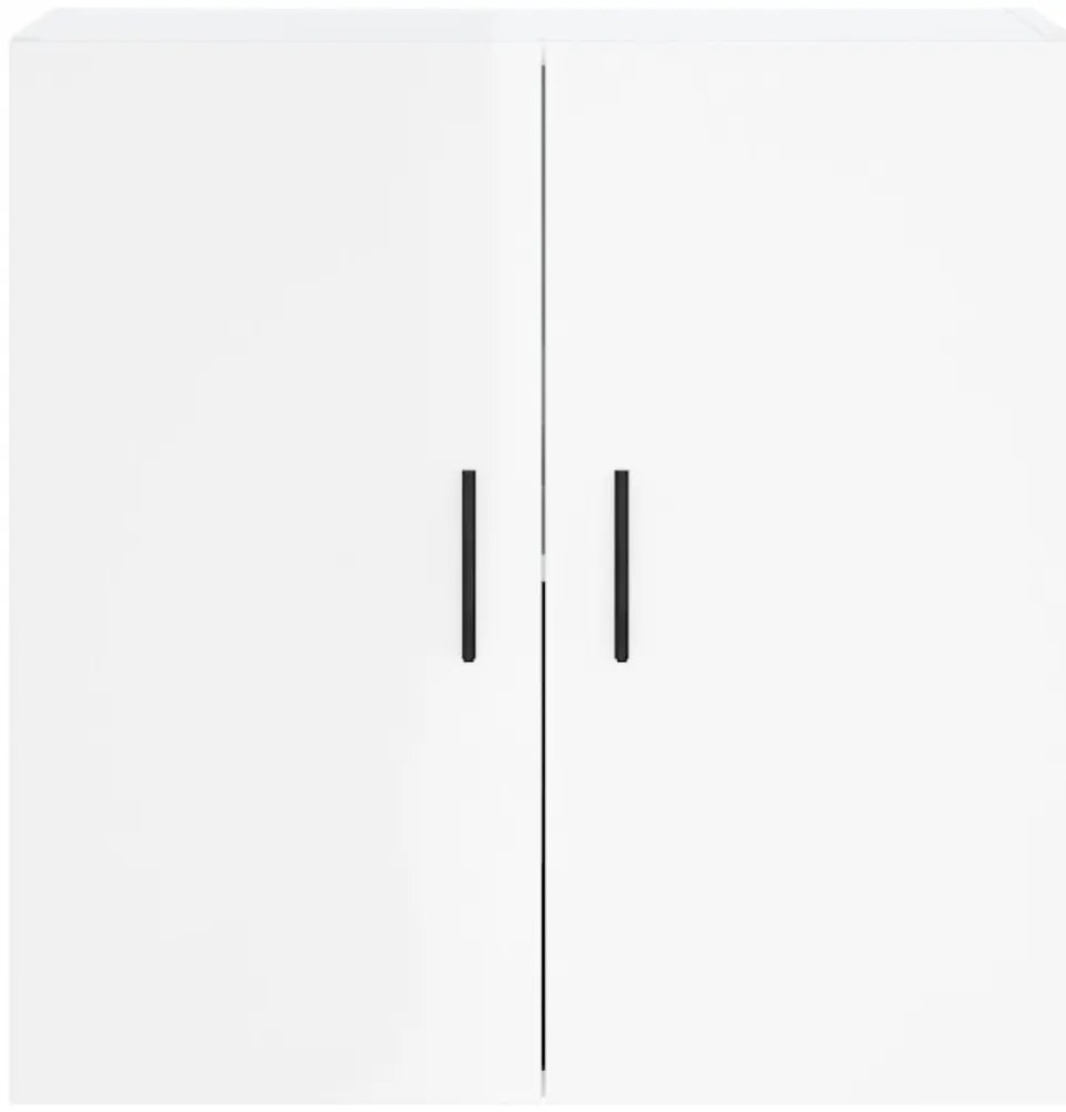 Armário de parede 60x31x60cm derivados madeira branco brilhante
