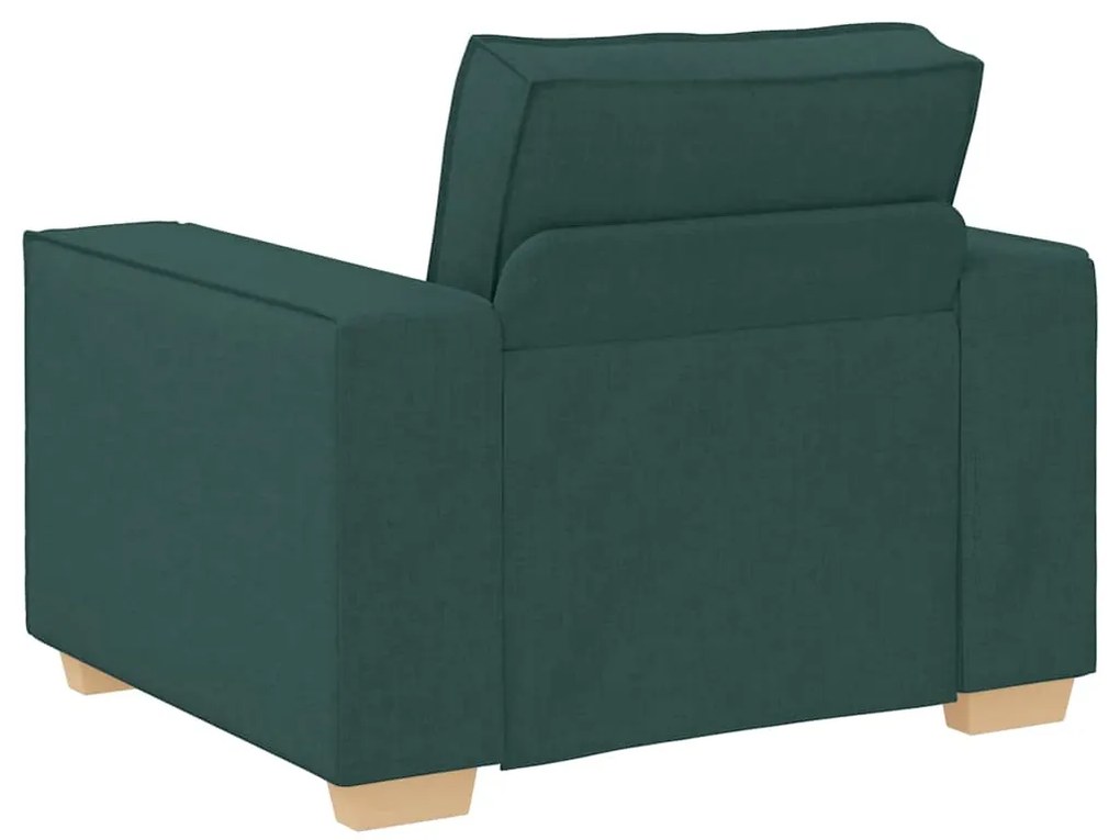 Sofá-cadeira Verde Escuro 60 cm Tecido