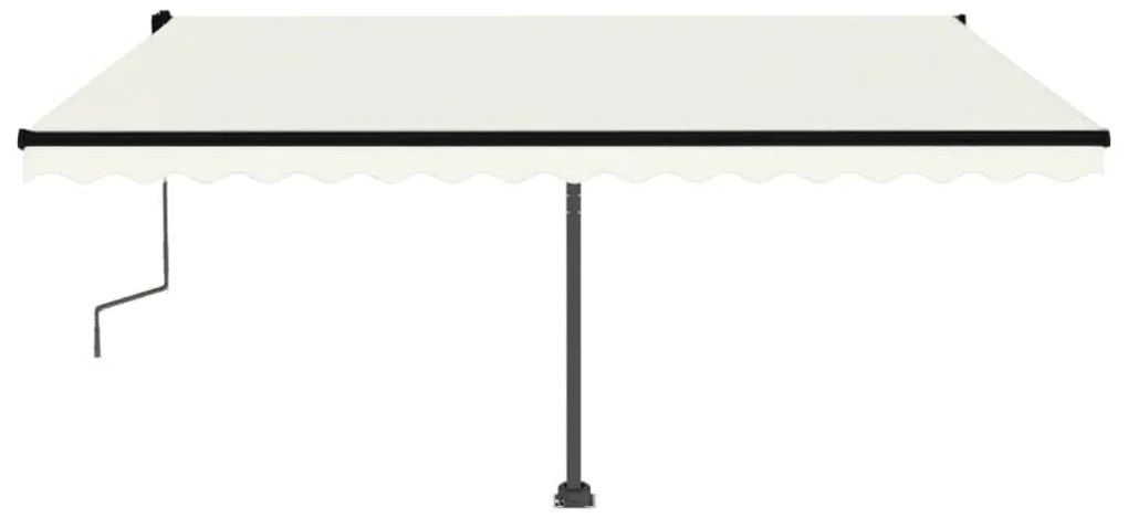 Toldo retrátil manual independente 450x300 cm cor creme
