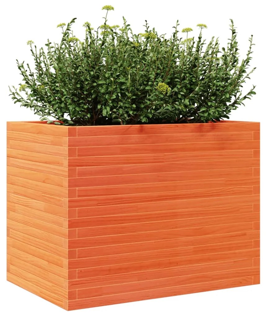 Vaso/floreira de jardim 90x60x68,5 cm pinho maciço castanho mel