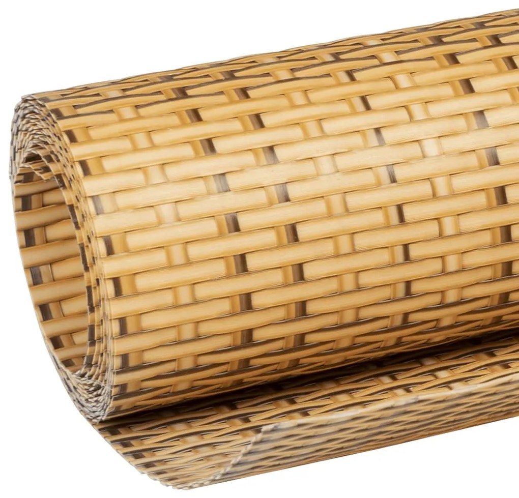 Tela de varanda 400x80 cm vime PE castanho-claro