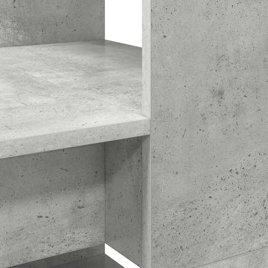 Secretária com Armazenamento Cinzento de Concreto 113x54x120 cm Madeir