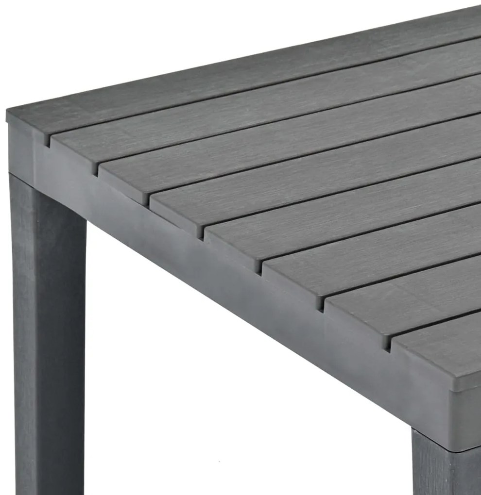 Mesa de jardim 78x78x72 cm plástico antracite