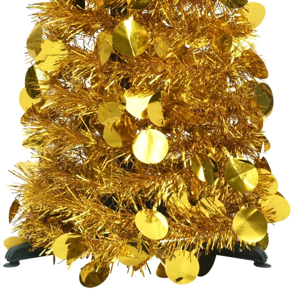 Árvore de Natal pop-up artificial 180 cm PET dourado