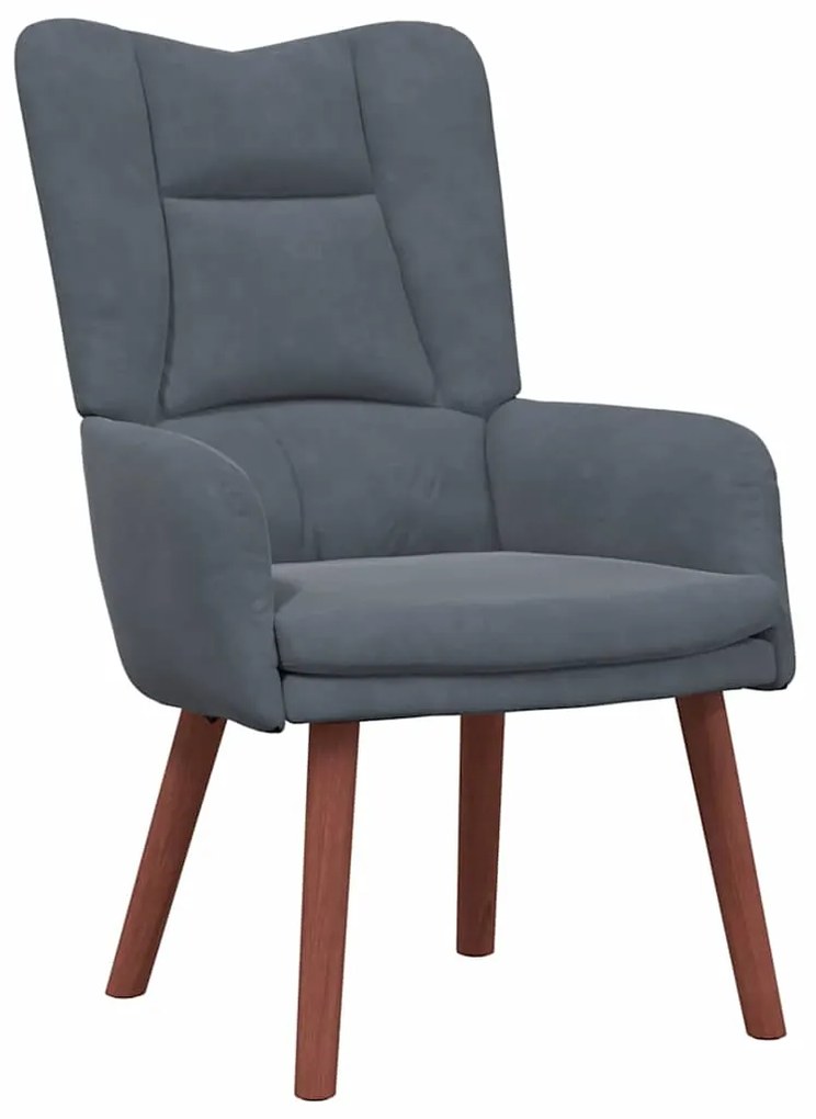 Cadeira Relaxante vidaXL Veludo Cinza Escuro