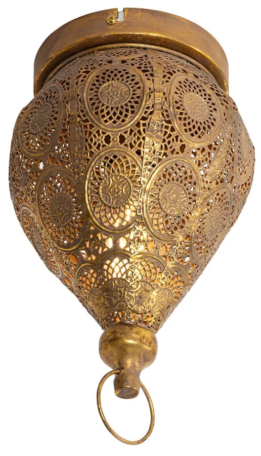 Candeeiro de teto oriental dourado 19 cm - Mowgli