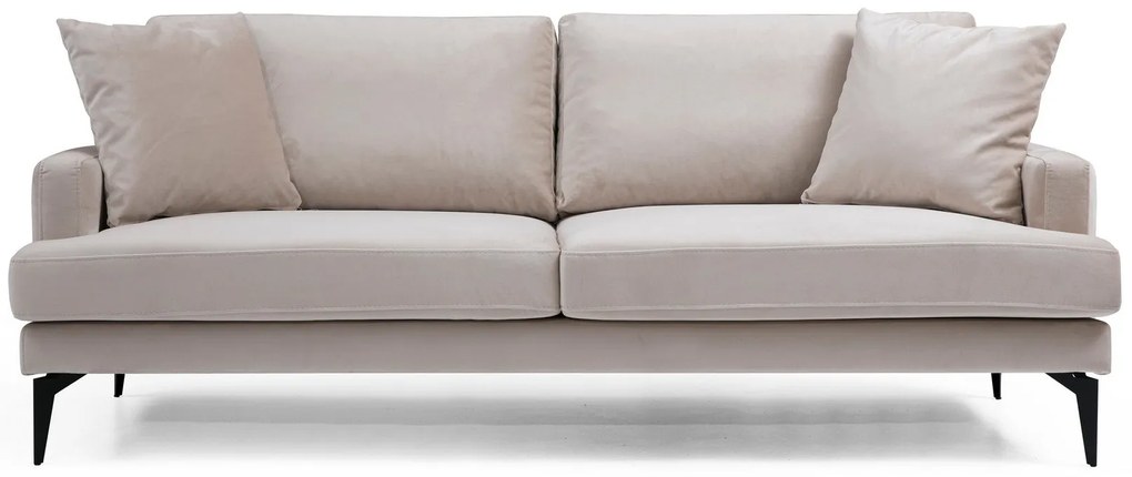 Sofá de 3 Lugares Papira – Bege – 205 x 90 x 88 cm