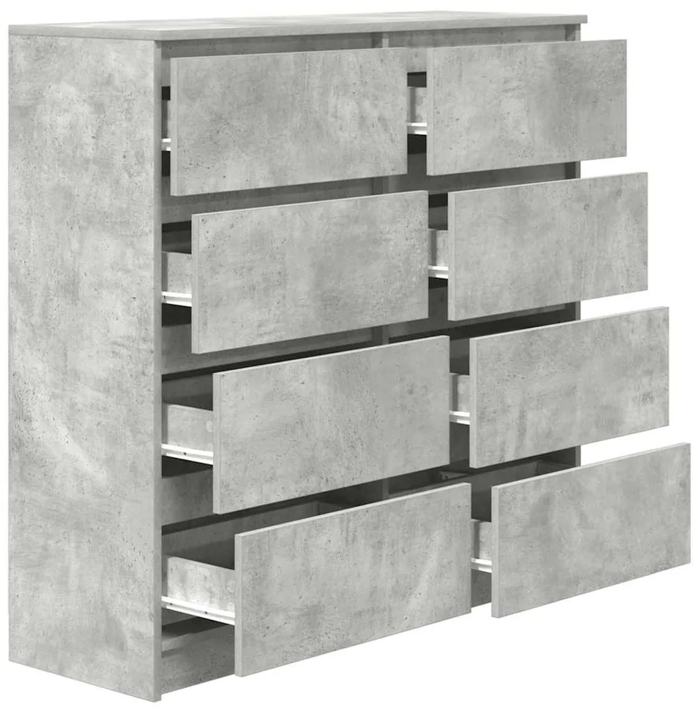 Aparador 100x35x99 cm derivados de madeira cinzento cimento
