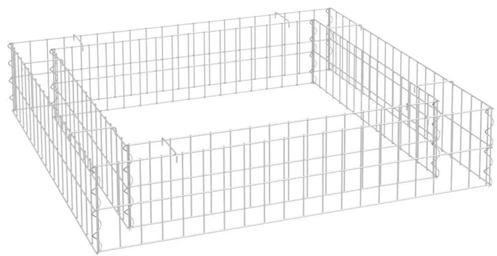 vidaXL Canteiro elevado/cesto gabião 100x100x20 cm aço galvanizado