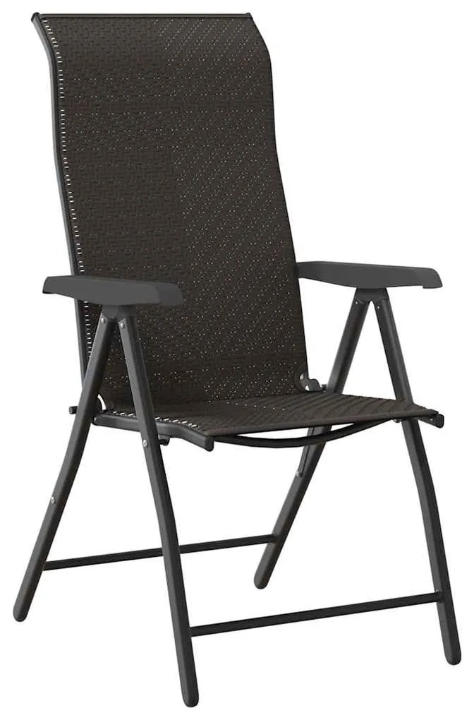 Conjunto de Jantar de Jardim 5 Peças em Rattan Sintético Preto