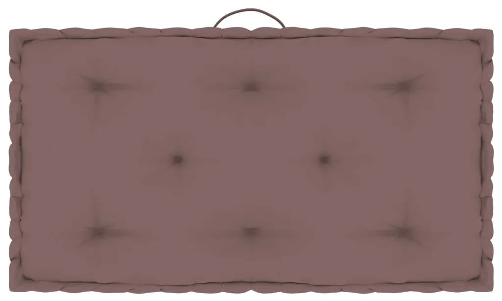vidaXL Almofadão p/ móveis paletes 73x40x7cm algodão cinza-acastanhado