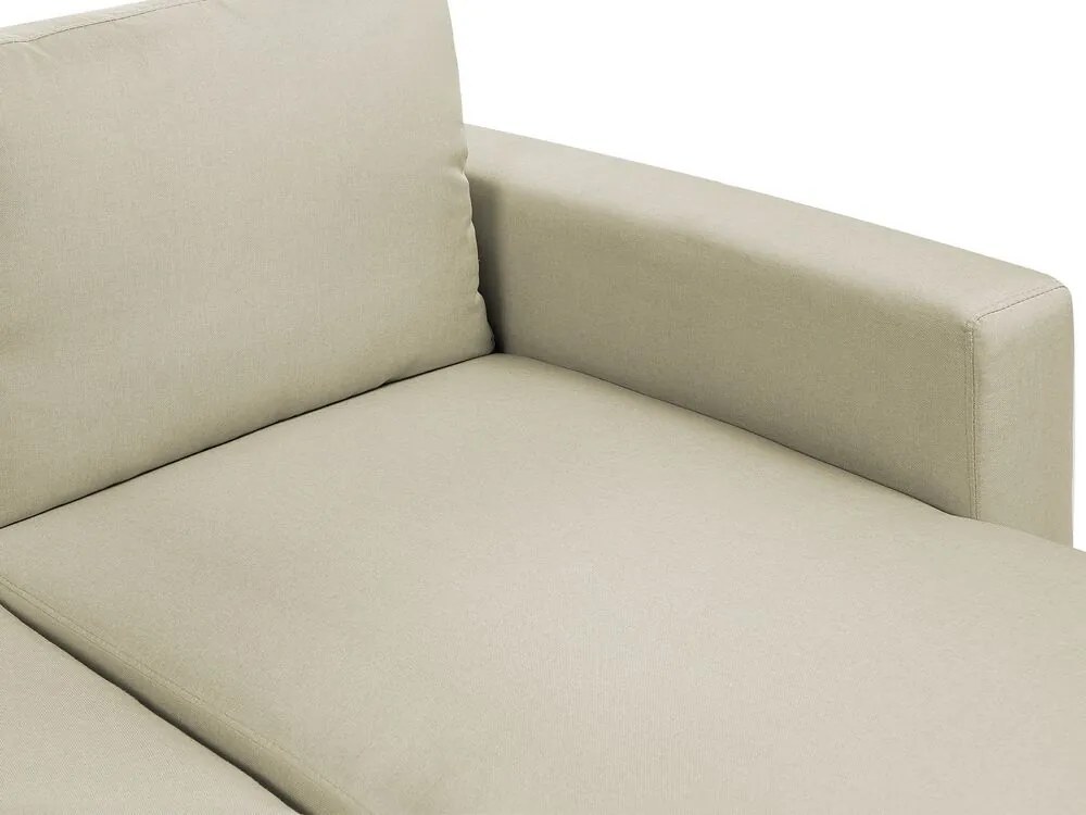 Sofá-cama de 5 lugares com arrumação em tecido creme SOMMEN Beliani