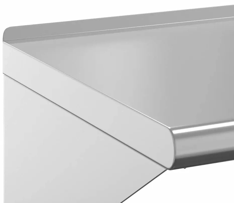 Prateleira de parede 100x45x31 cm aço inoxidável prateado