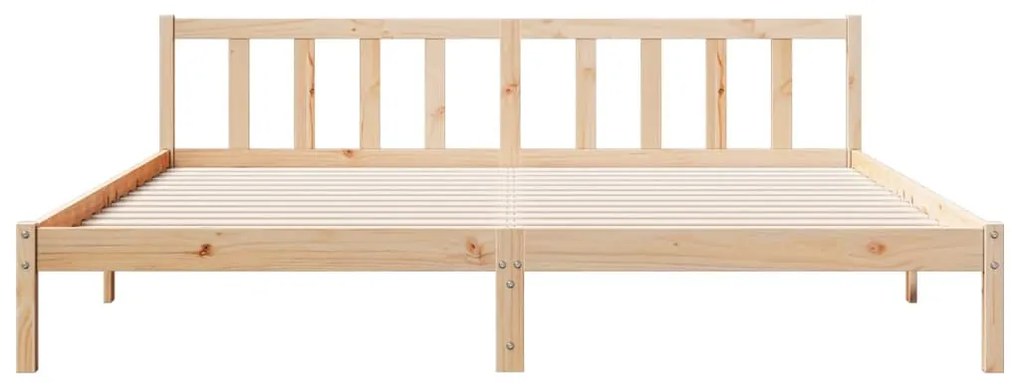 Cama extra longa sem colchão 180x210 cm madeira de pinho maciça