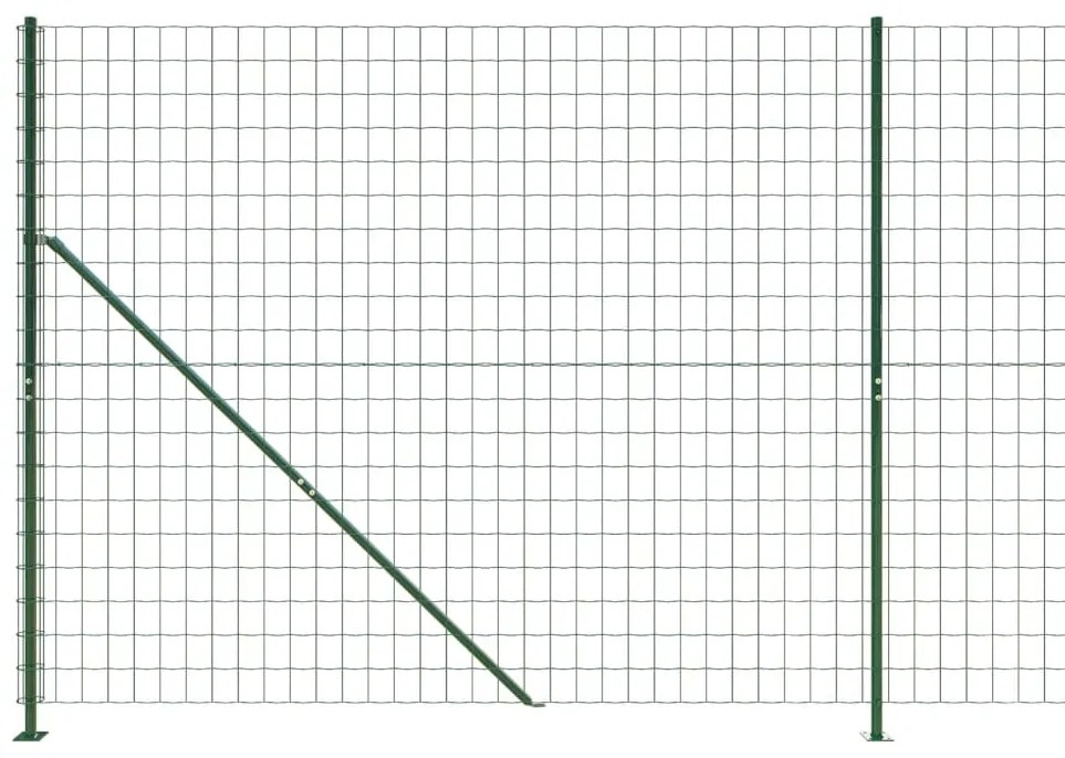 Cerca de malha de arame com flange 1,8x25 m verde