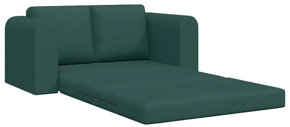 Sofá-Camas 2 em 1 Verde Escuro 148x71x83 cm Tecido