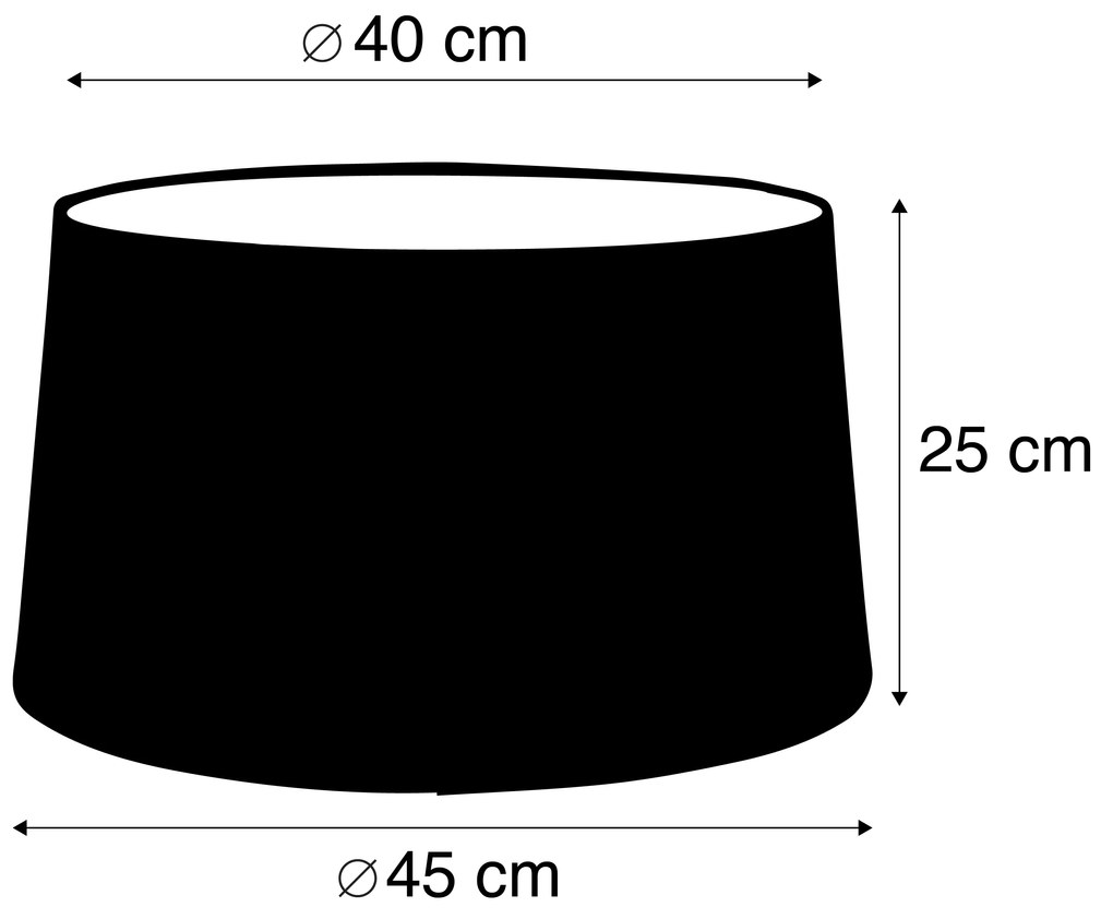 Abajur de linho bege 45 cm