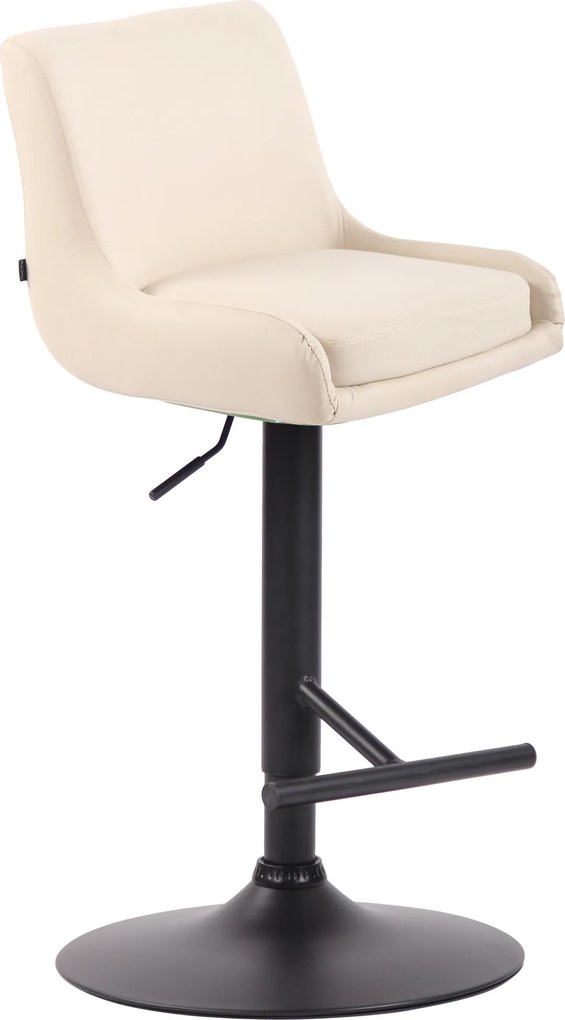 Banco de Bar em couro sintético Creme