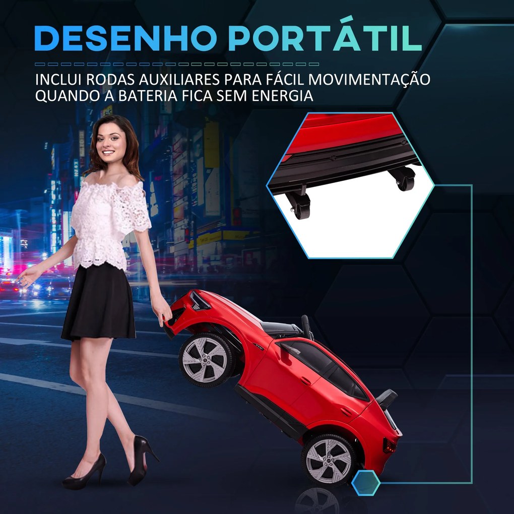 HOMCOM Carro Elétrico Audi E-Tron 12V para Crianças acima de 3 Anos co