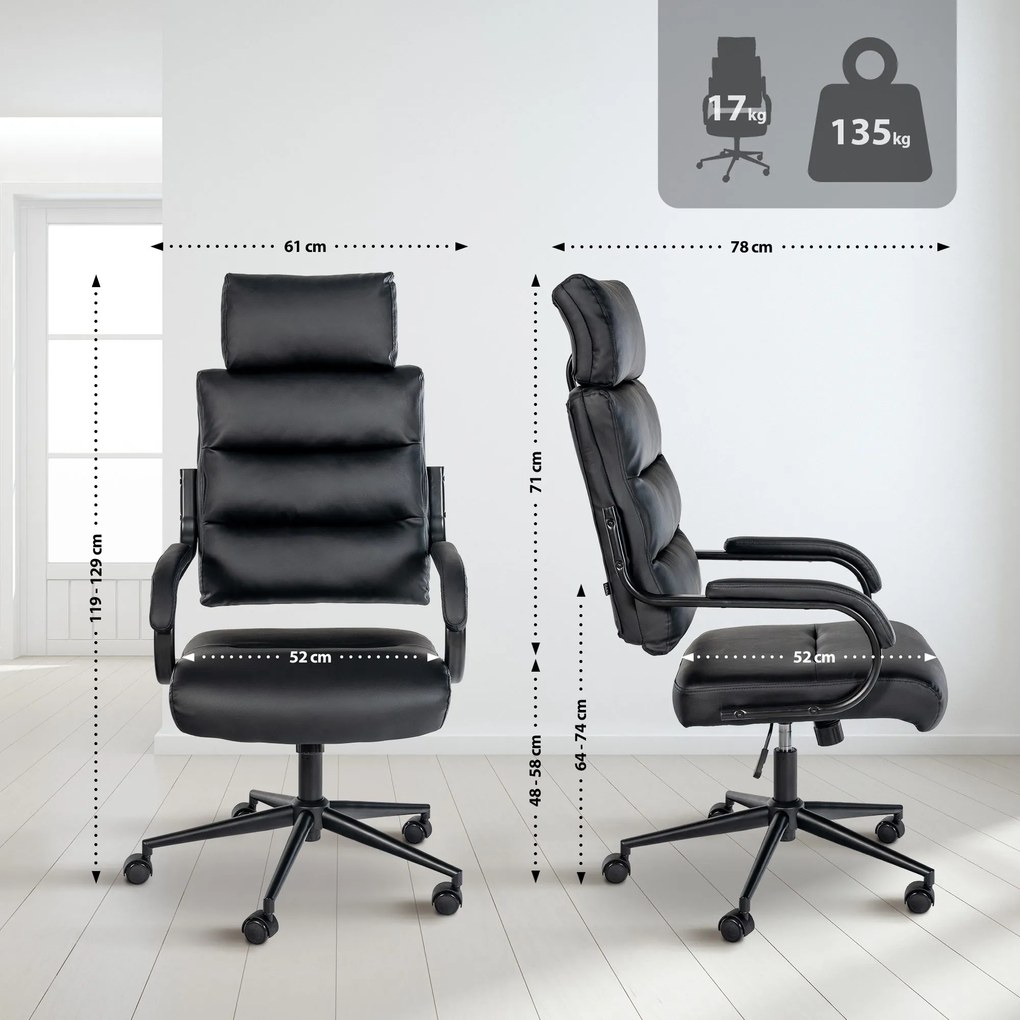 Cadeira de Escritório Campo Preta