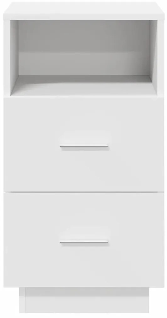 Mesas de cabeceira 2 pcs com 2 gavetas 36x36x68 cm branco