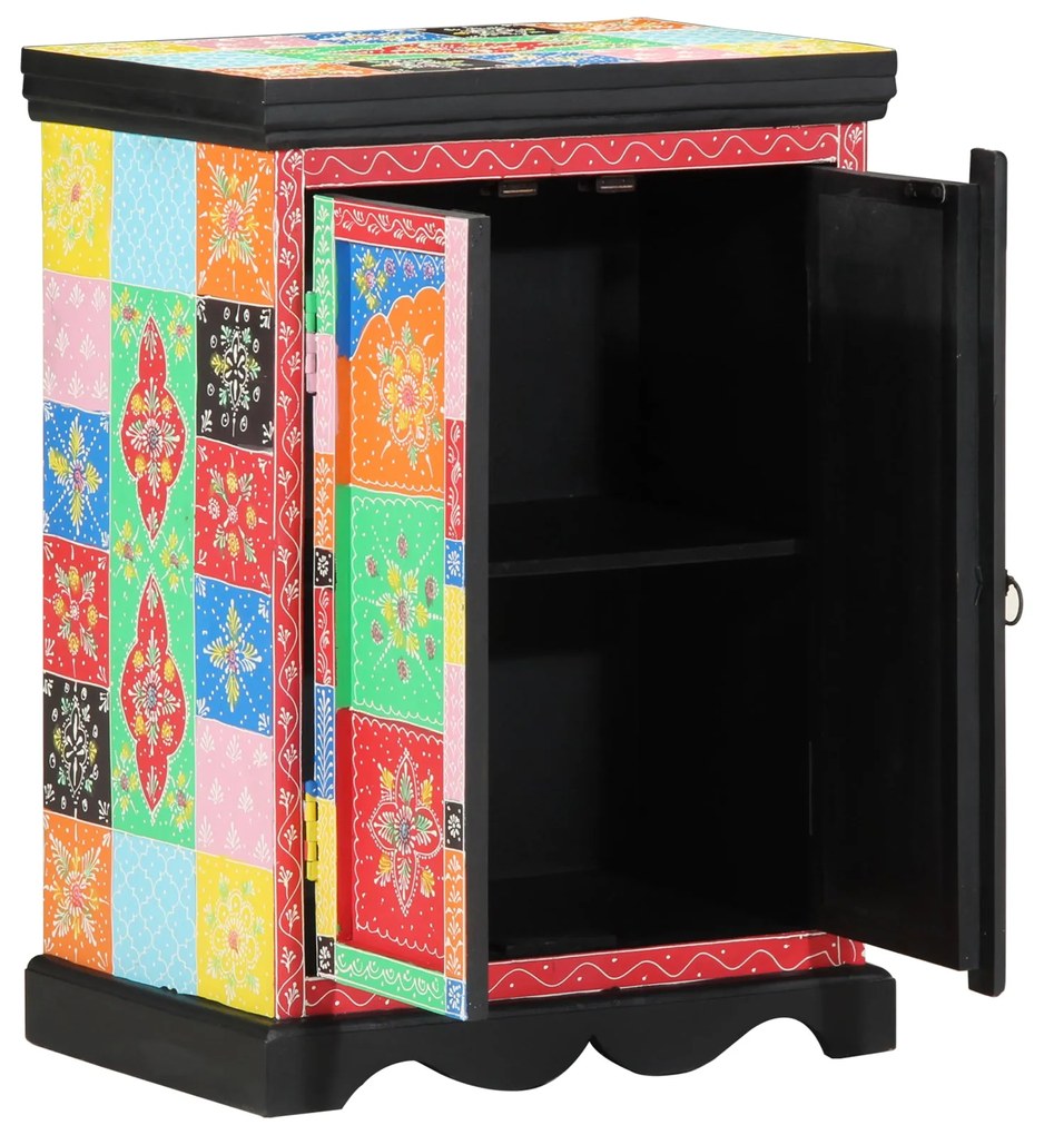 Mesa de Console vidaXL Multicolorida 50x30x75 cm em Madeira Sólida de