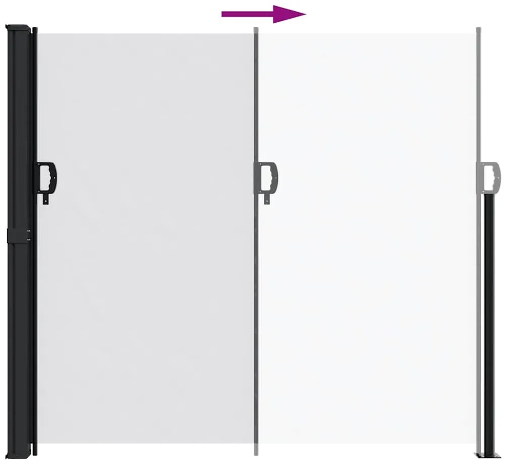 Toldo lateral retrátil 180x300 cm branco