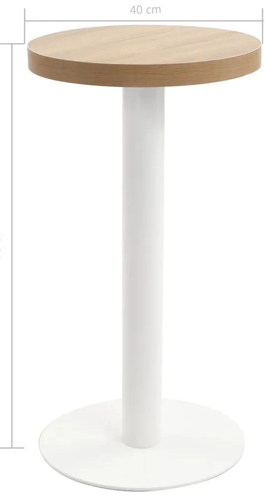 Mesa bistrô 40 cm MDF castanho-claro