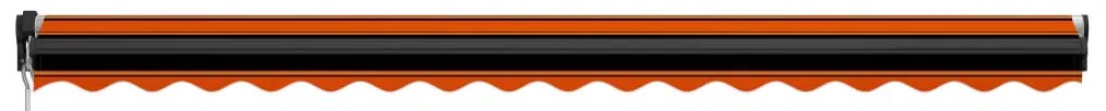 Toldo retrátil manual 450x300 cm laranja e castanho