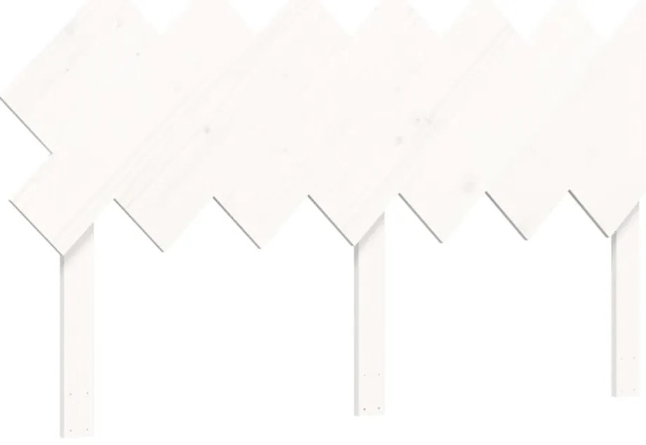 Estrutura de cama King Size com cabeceira madeira maciça branco