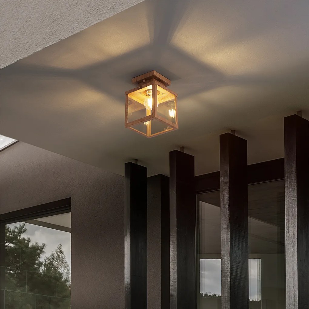 Plafon de exterior industrial madeira com vidro transparente - Rotterdam