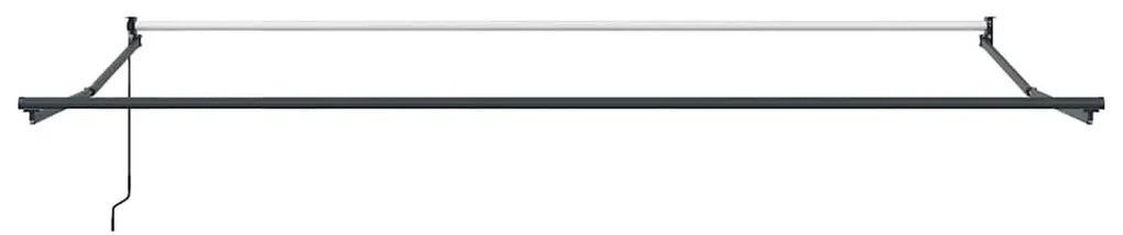 Toldo retrátil 4x3 m tecido e alumínio antracite e branco