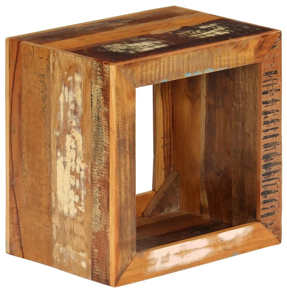 Banco 40x30x40 cm madeira recuperada maciça