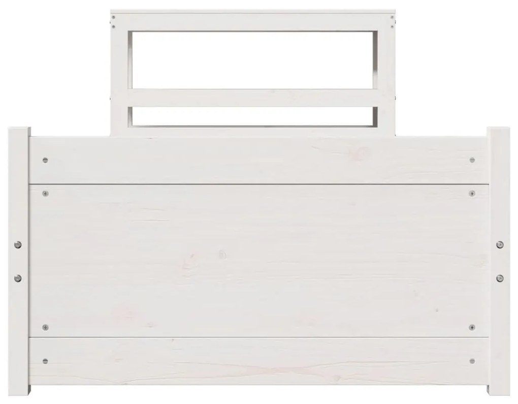Estrutura cama c/ cabeceira 75x190 cm pinho maciço