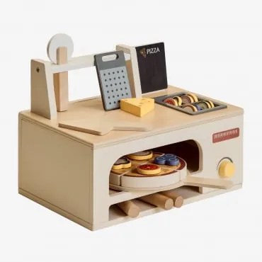Forno De Pizza A Lenha Bambelin Kids Castanho Madeira - Sklum
