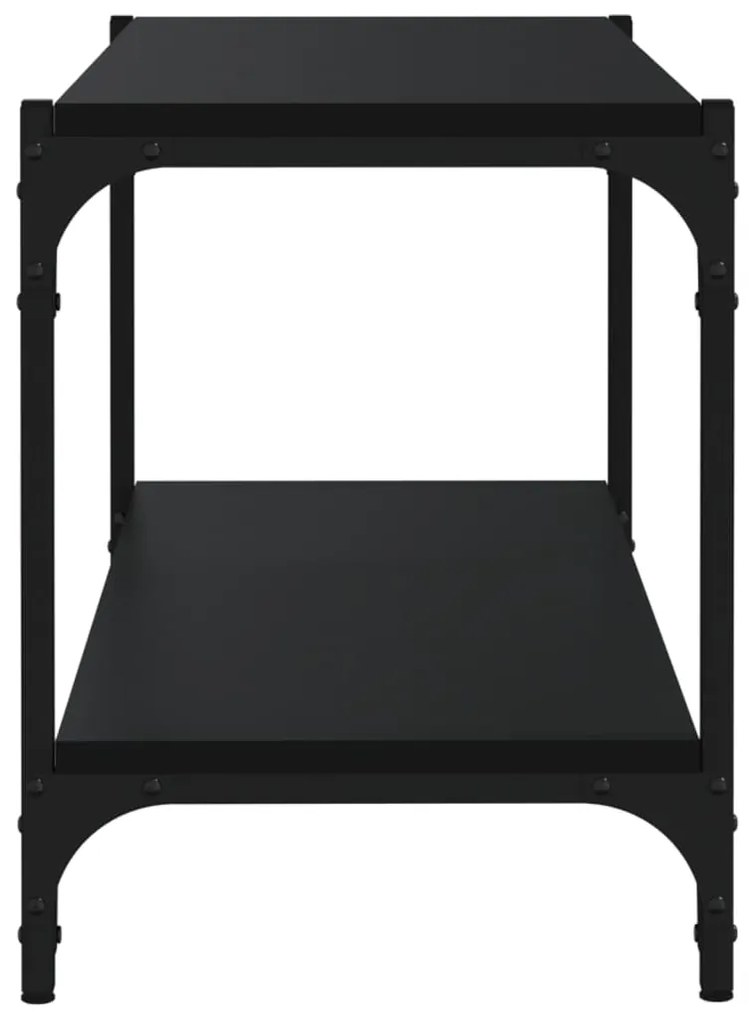 Móvel de TV 80x33x41 cm derivados de madeira e aço preto