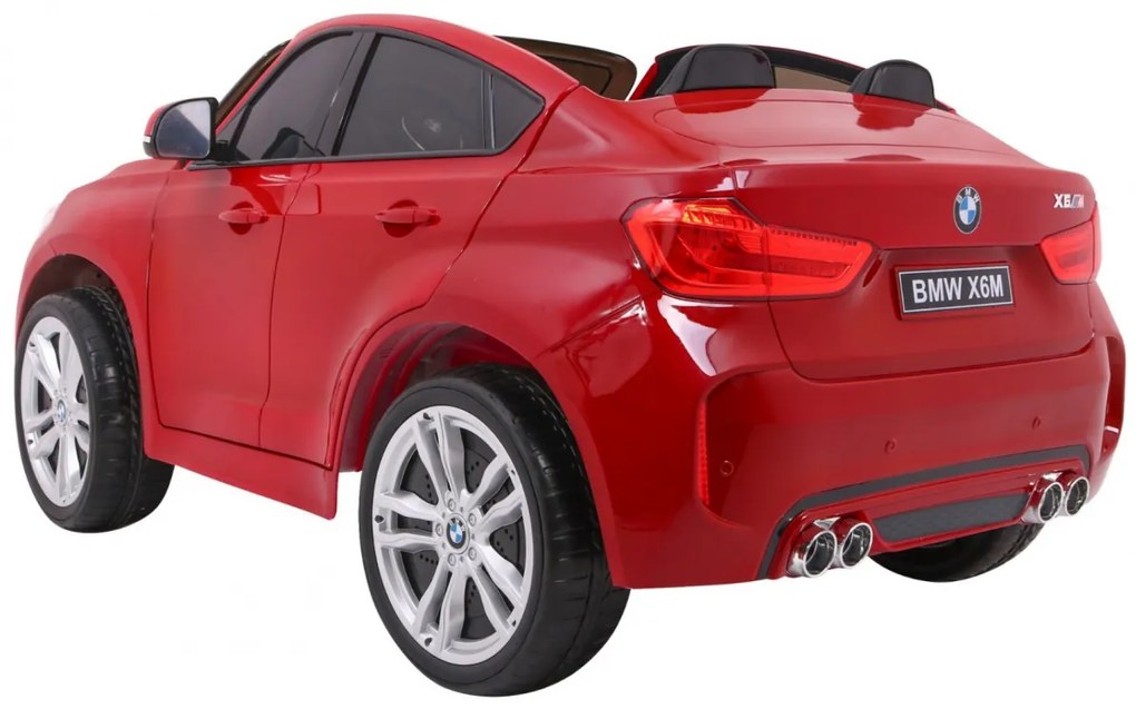 Carro elétrico para Crianças BMW X6M XXL 12V Rodas Espuma EVA, Assento couro ecológico Vermelho Pintado