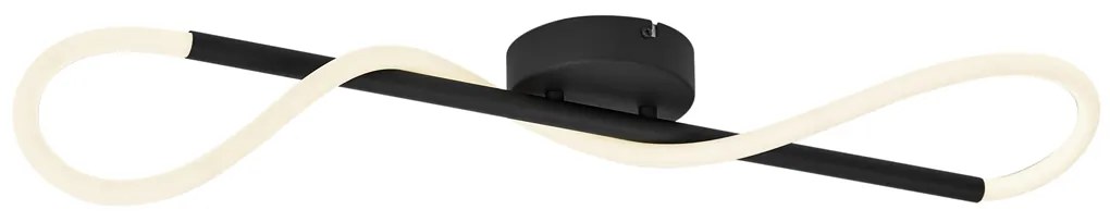 Plafon Moderno Preto Incl. LED Regulável em 3 Níveis - Keri Moderno