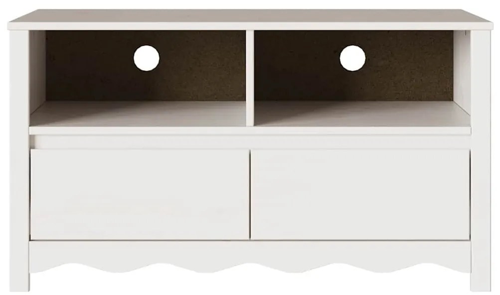 Aparador de TV vidaXL "DRAMMEN" Branco 99x43x55 cm Madeira Sólida de P