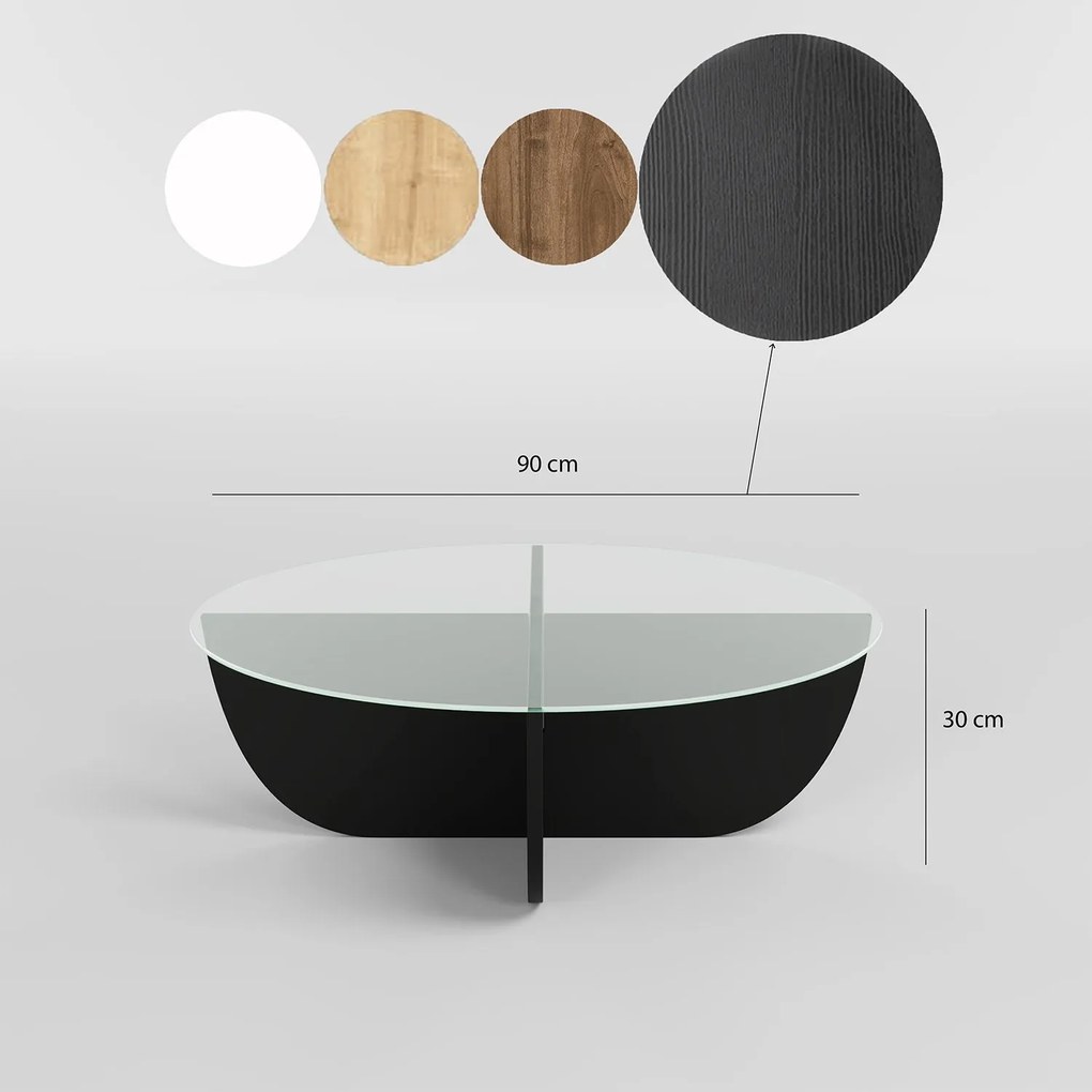 Mesa de Centro Lily – Preto – 90x30x90 cm