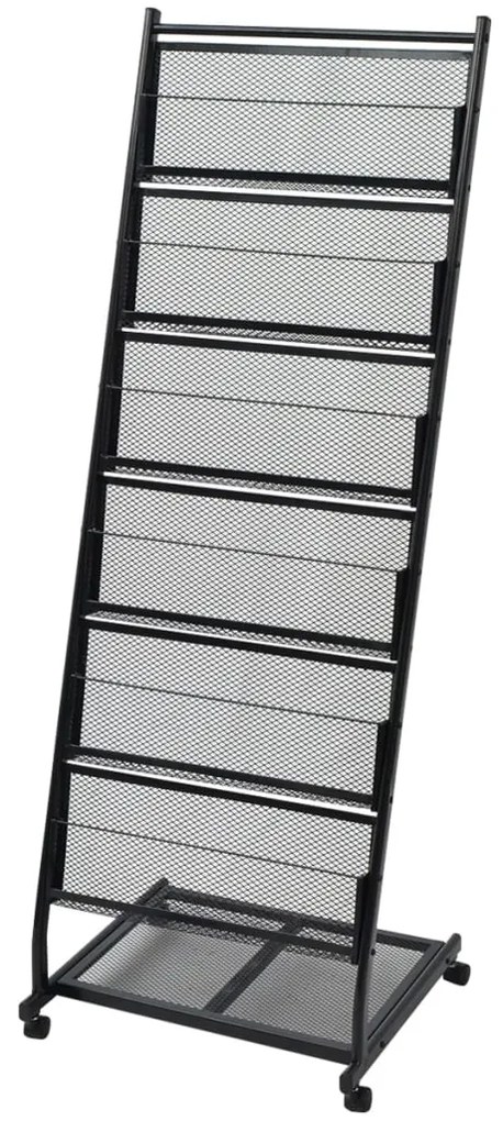Porta-revistas A4 preto 47,5x43x133 cm