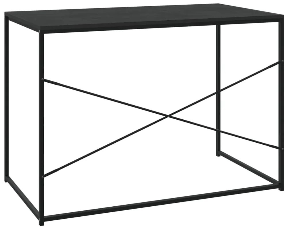 Secretária de computador 110x60x70 cm derivados madeira preto