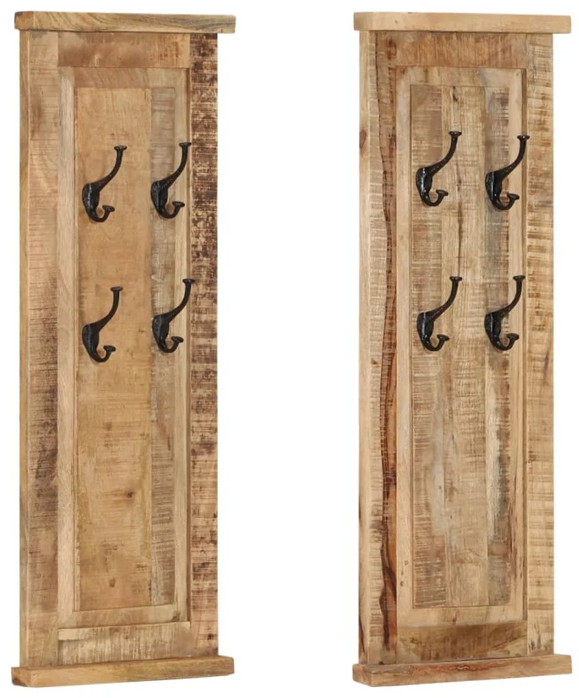 Bengaleiros 2 pcs madeira de mangueira maciça 38x100 cm