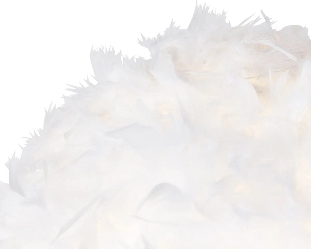 LED Candeeiro de pé inteligente romântico branco com Wi-Fi A60 - Feather Moderno