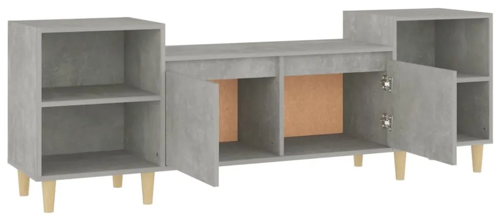 Móvel de TV 160x35x55 cm derivados de madeira cinzento cimento