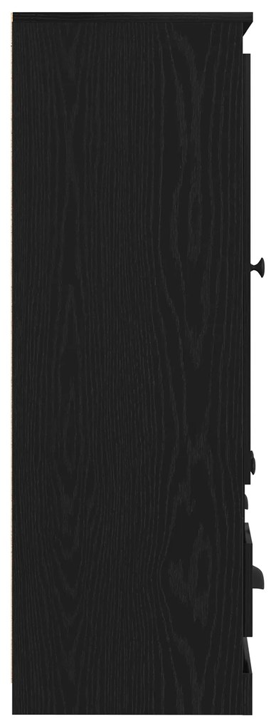 Highboard vidaXL Preto Carvalho 132x35,5x103,5 cm Madeira Engenharia