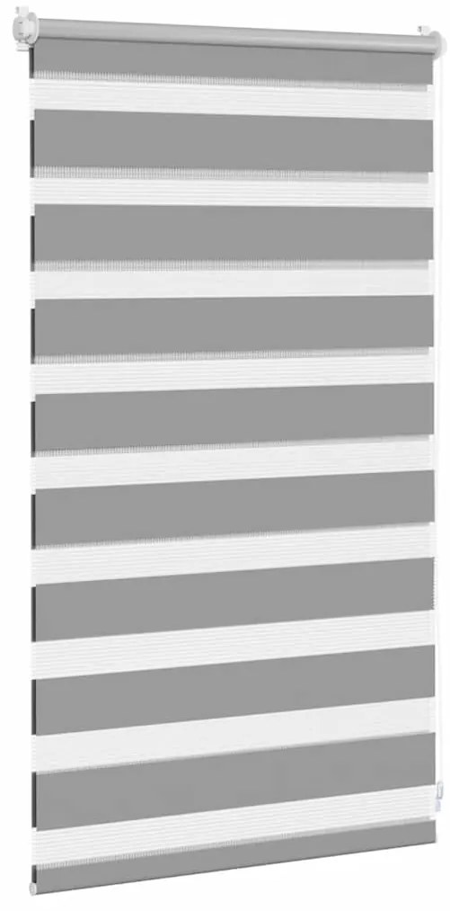 Estore de rolo 50 x 100 cm, linhas de zebra / Cinza