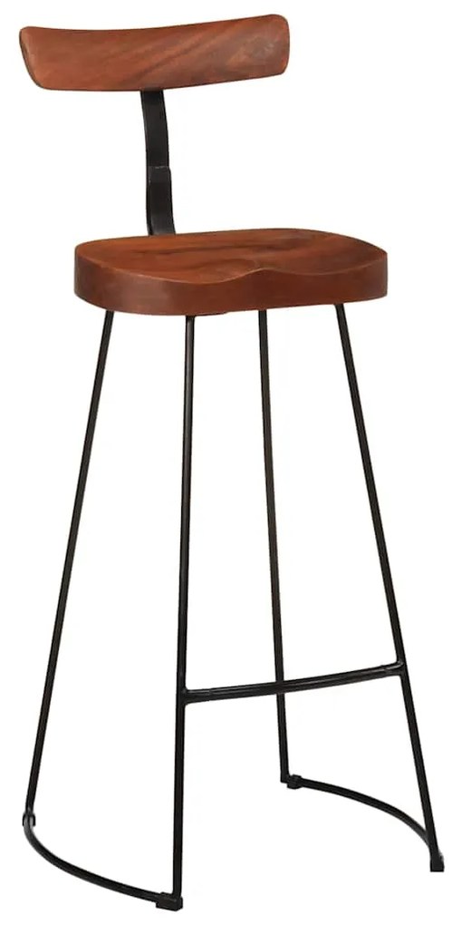 Bancos de bar 2 pcs 49x43x103 cm madeira de mangueira maciça