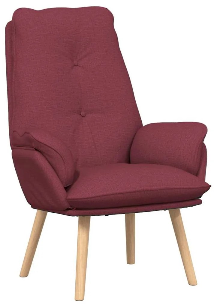 Poltrona Relaxante em Tecido Vermelho Vinho