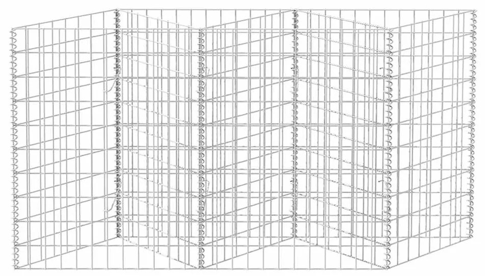 Cesto gabião aço galvanizado 120x30x100 cm